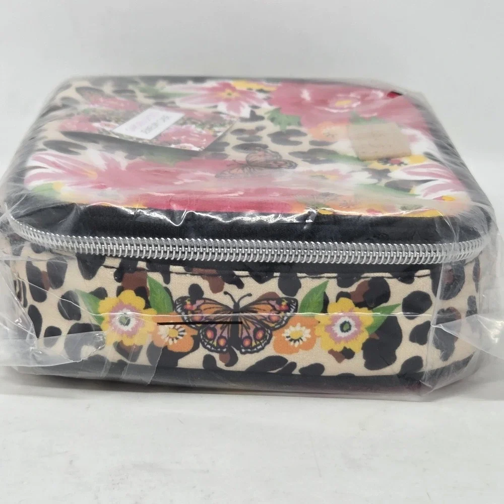 NEW Brighton Garden Spots Travel Jewelry Case Floral Butterfly Zip NWT